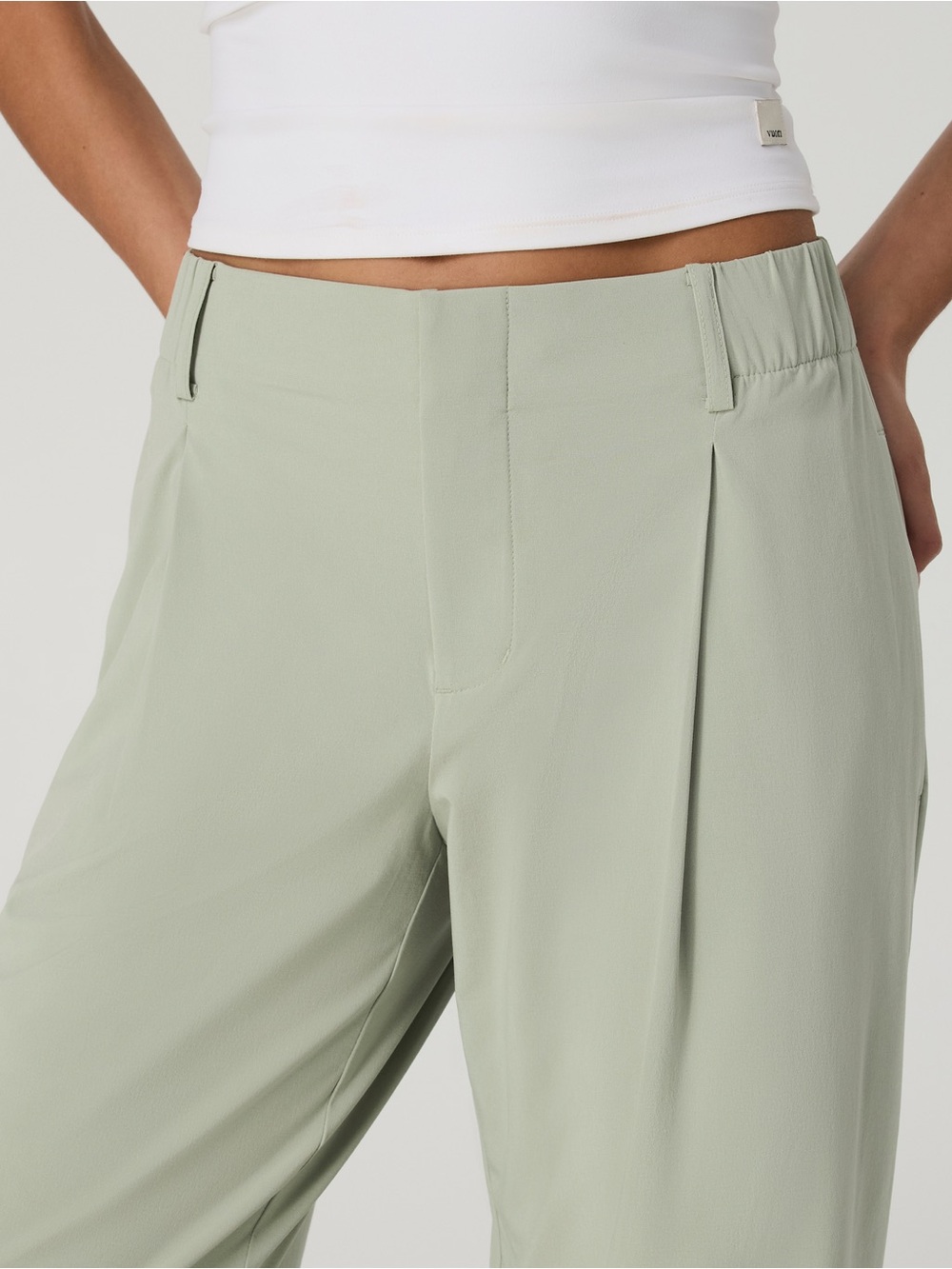 Vuori Wide Leg Pants in Light Sage Green - Picture 2 of 9